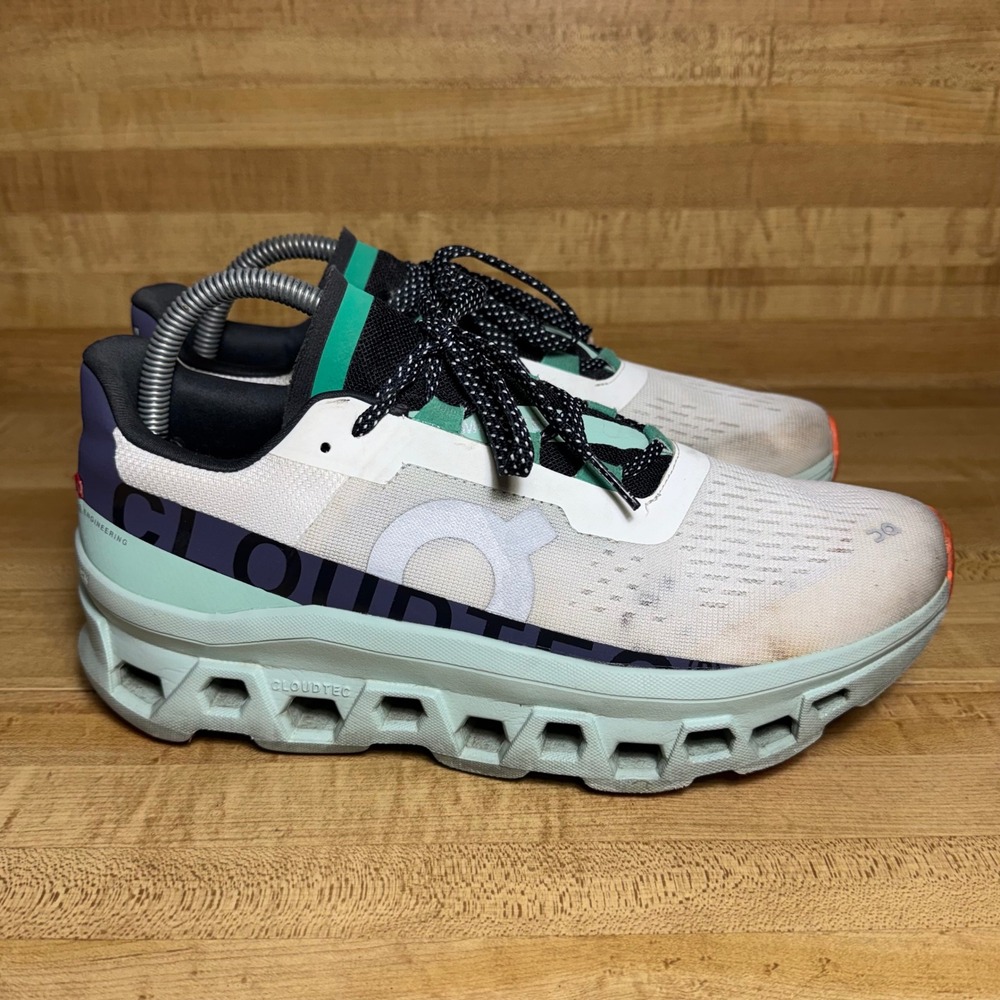 On Cloudmonster Running Shoes Womens 10 Glacier Meadow White 61.98241 CloudTec